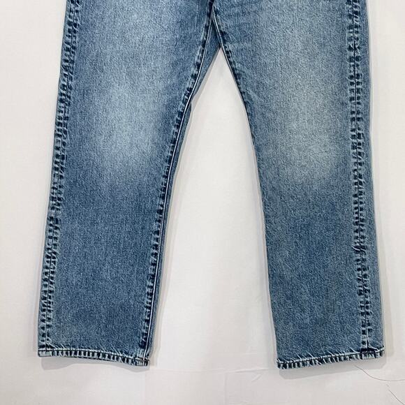 American Eagle Jeans Mens 32x30 Light Blue Wash Bootcut Stretch Baggy Y2K - Picture 8 of 9